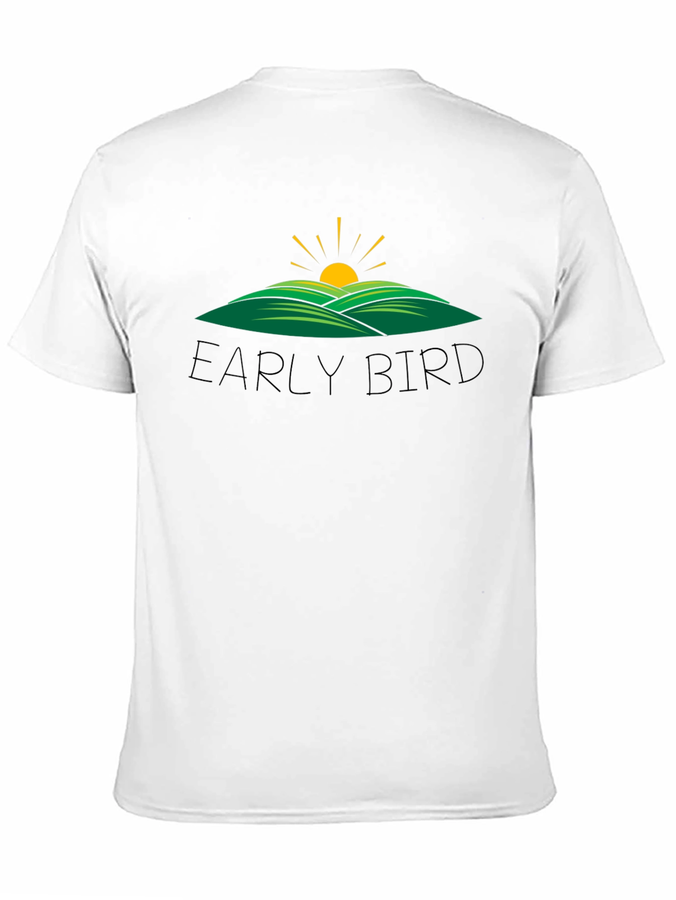 Early Bird Graphic Tee - Black Cotton T-Shirt