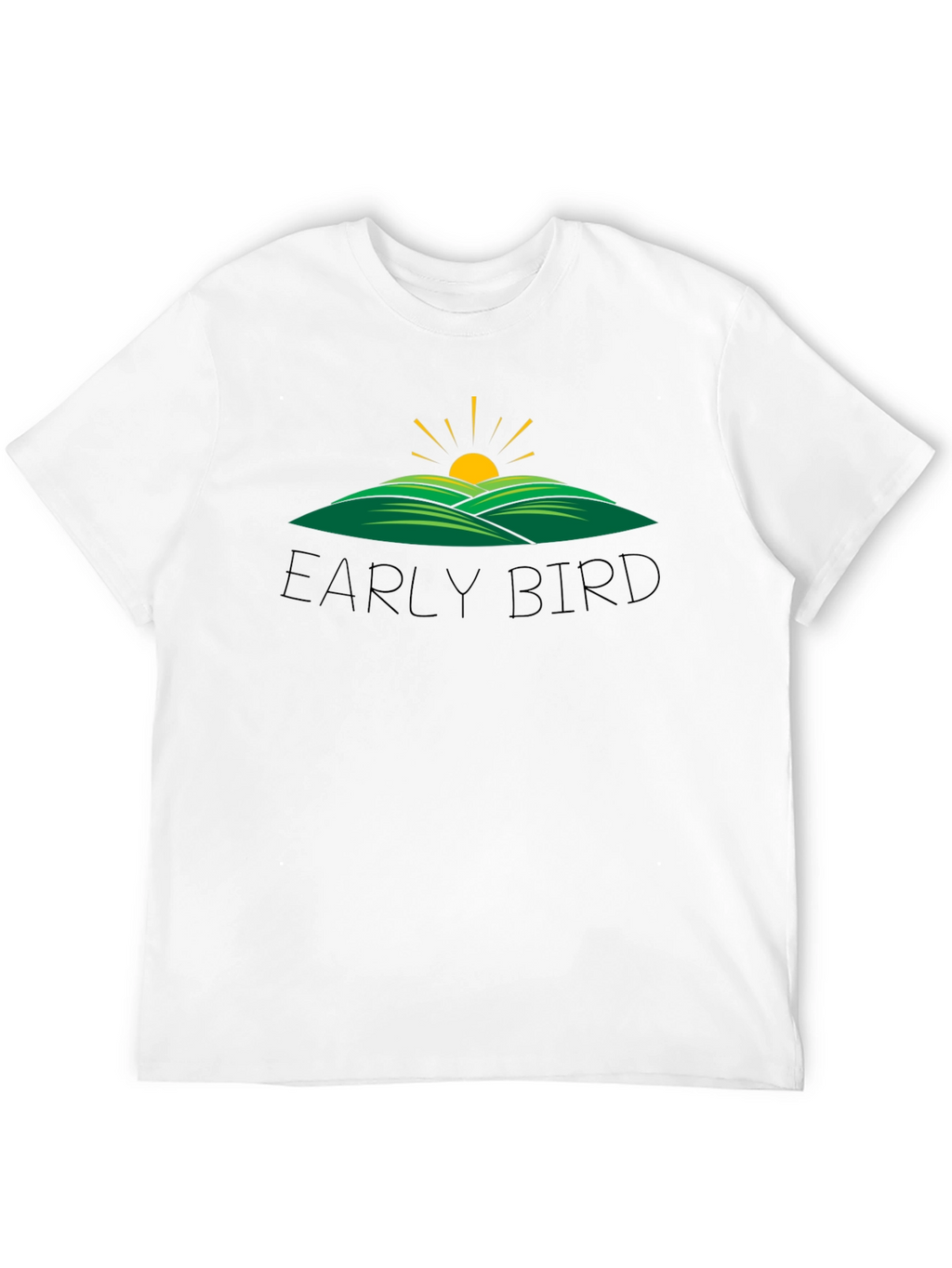 Early Bird Graphic Tee - Black Cotton T-Shirt