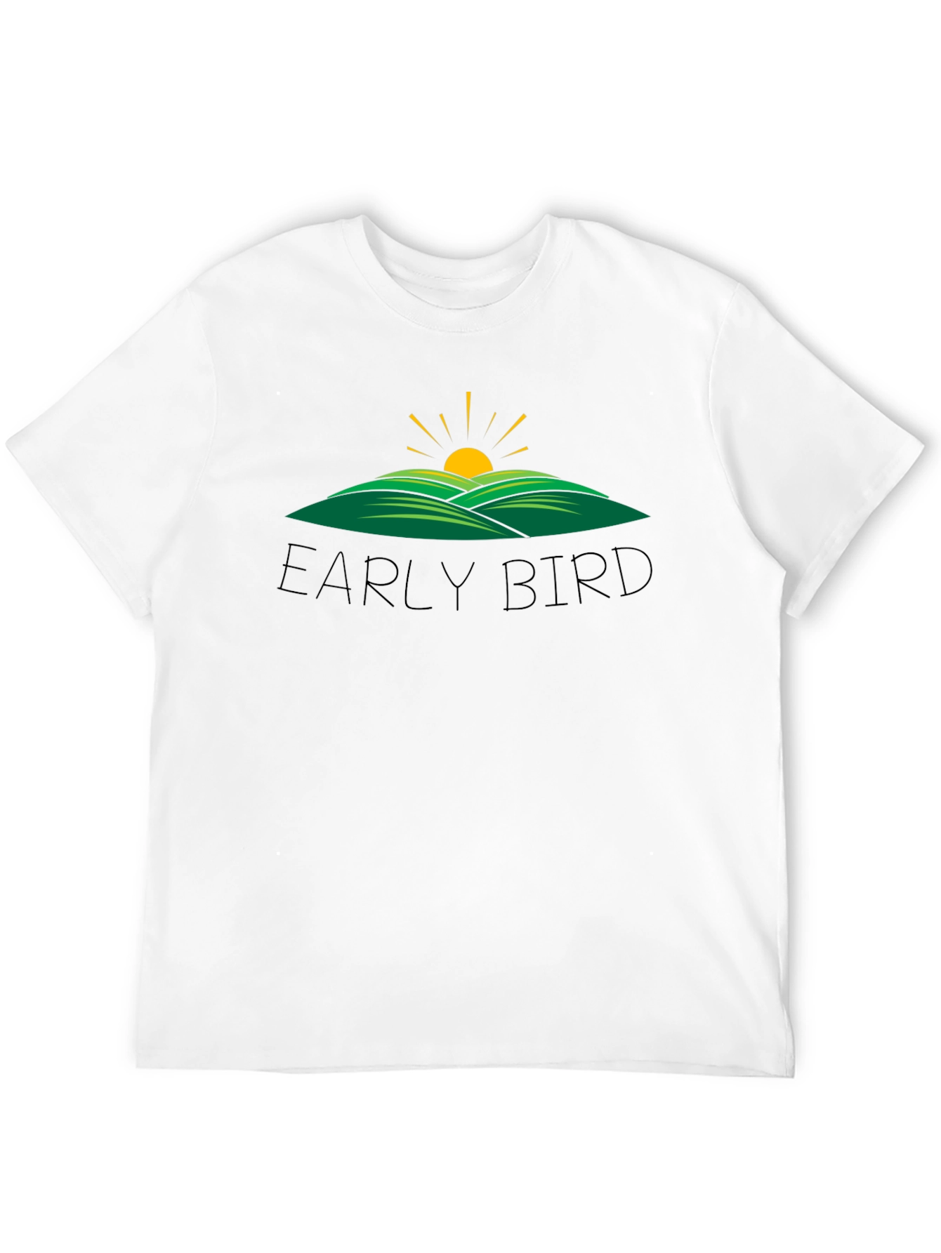 Early Bird Graphic Tee - Black Cotton T-Shirt