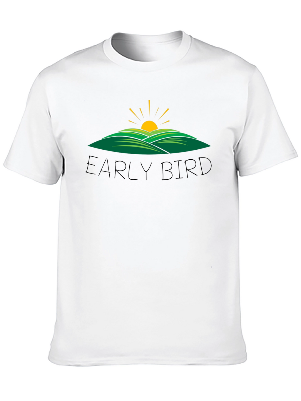 Early Bird Graphic Tee - Black Cotton T-Shirt