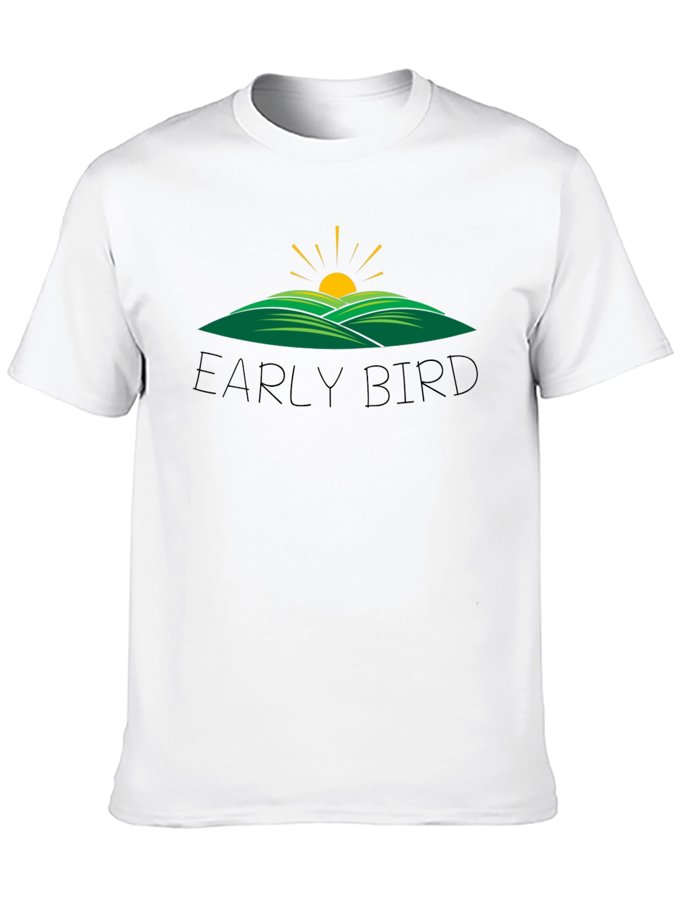Early Bird Graphic Tee - Black Cotton T-Shirt