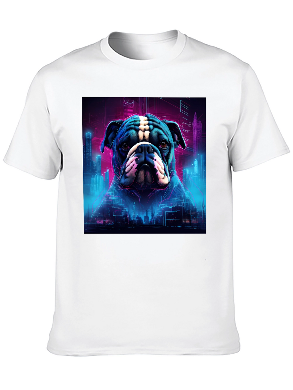Cyberpunk Bulldog Graphic Tee
