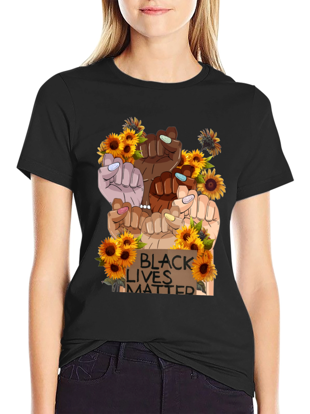 BLM Sunflower Graphic Tee