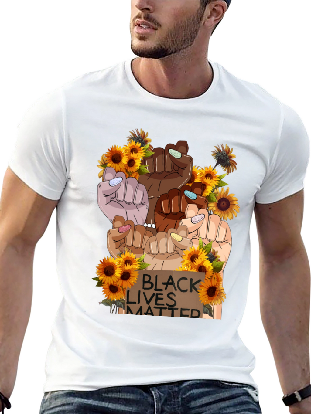 BLM Sunflower Graphic Tee