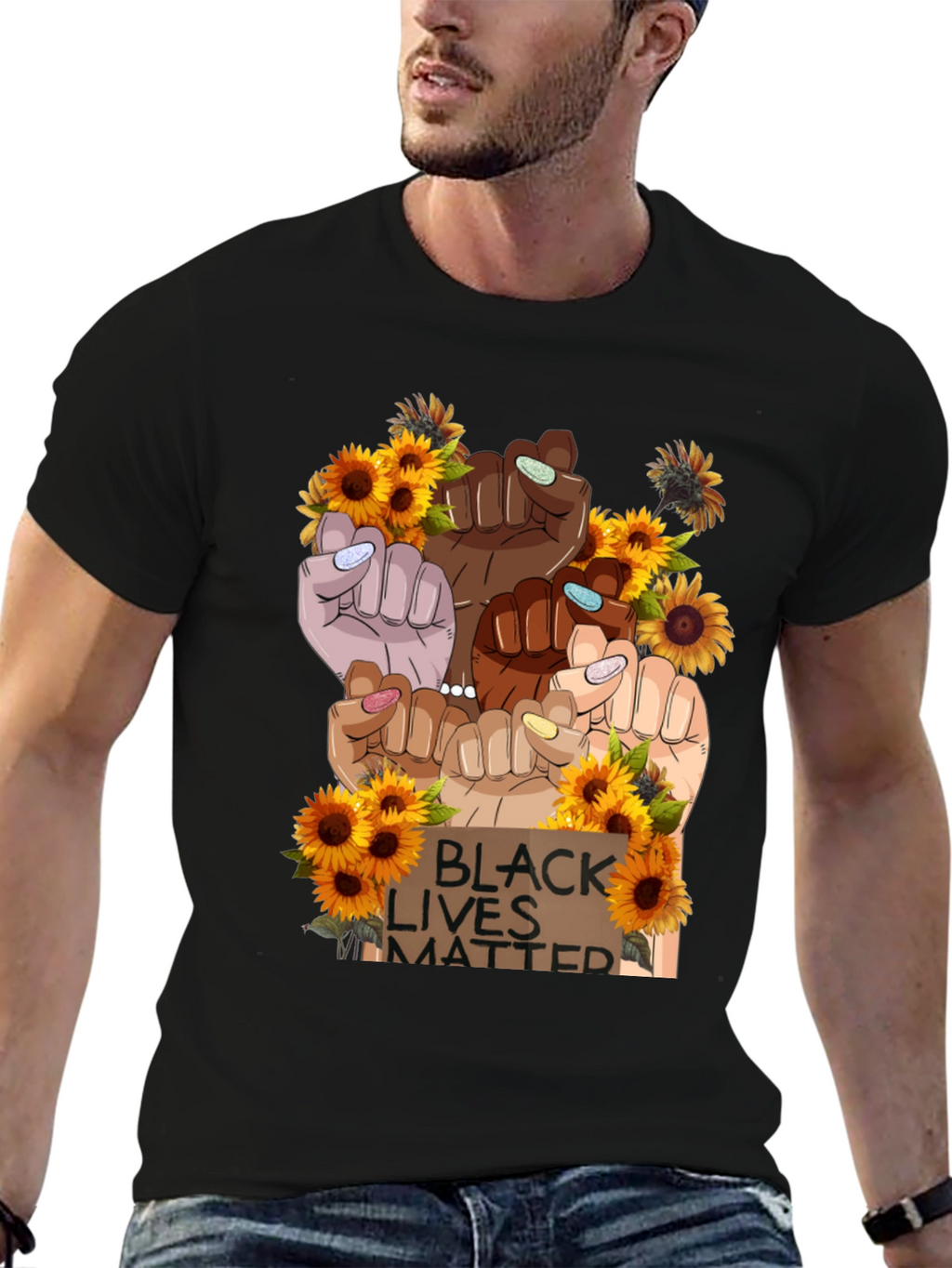 BLM Sunflower Graphic Tee