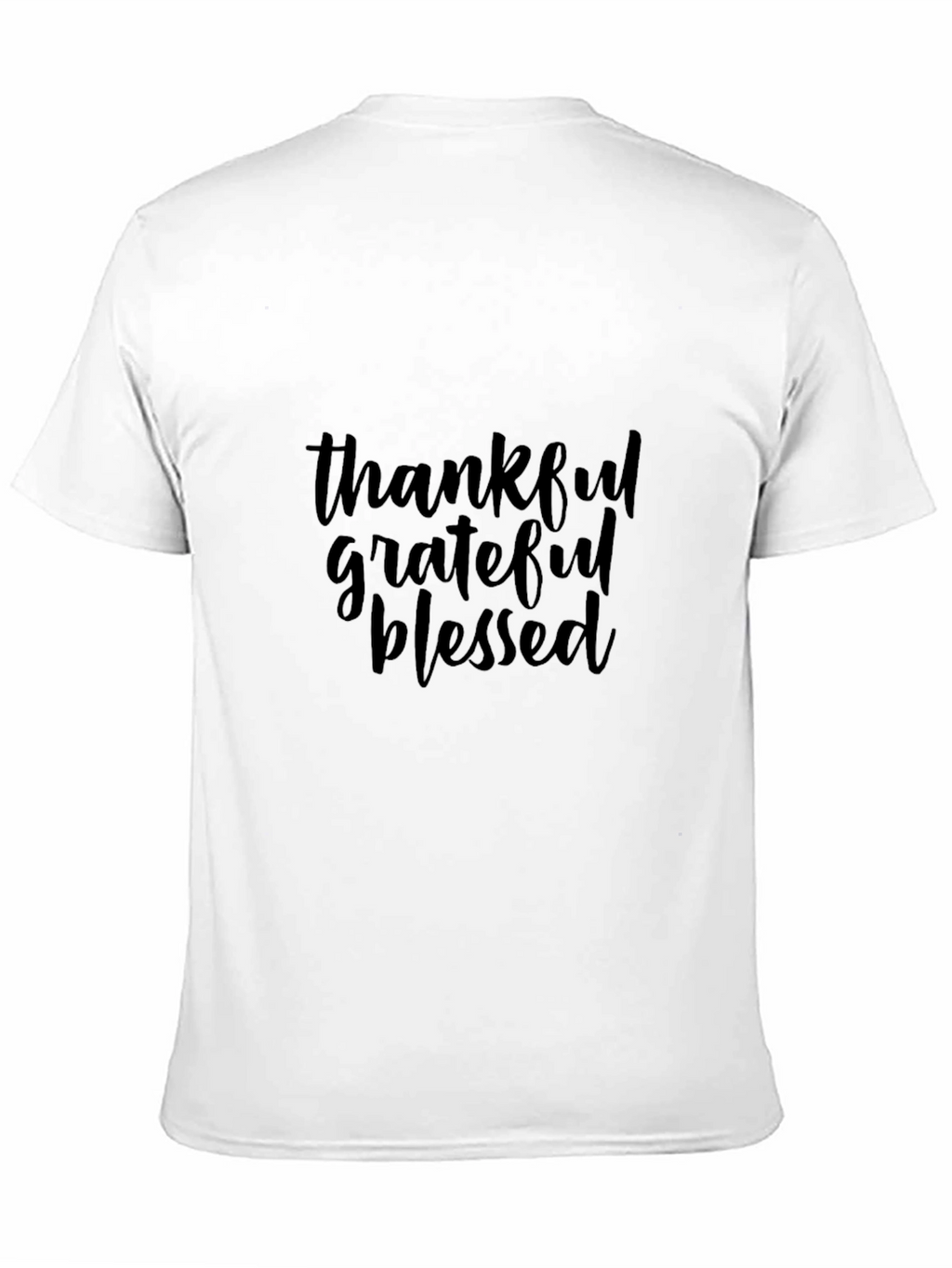 Thankful Grateful Blessed Black T-Shirt