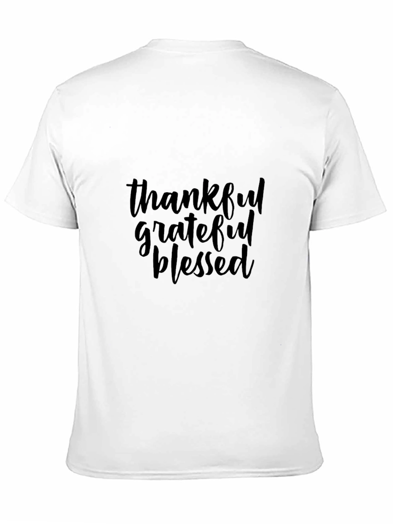 Thankful Grateful Blessed Black T-Shirt