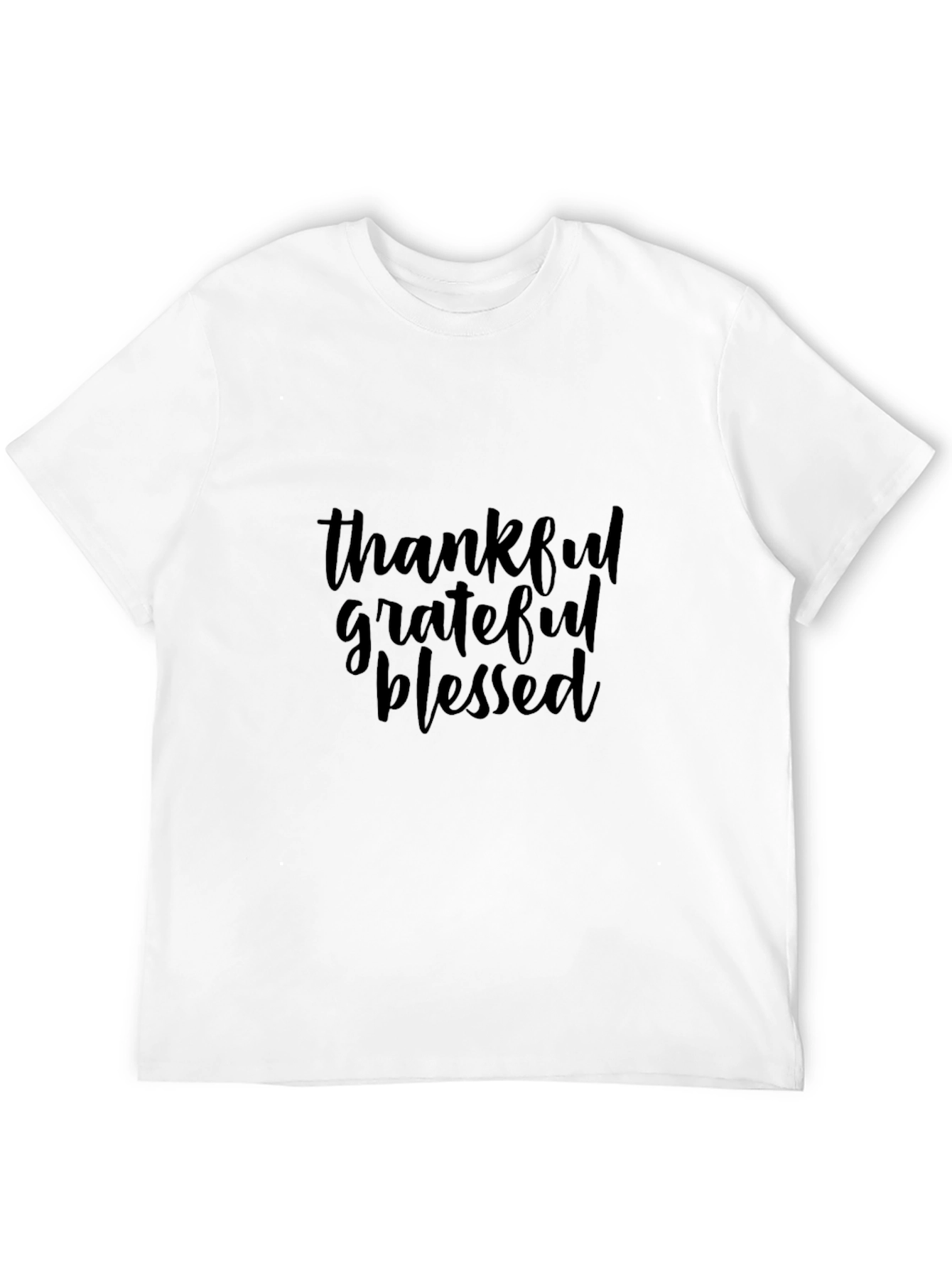 Thankful Grateful Blessed Black T-Shirt