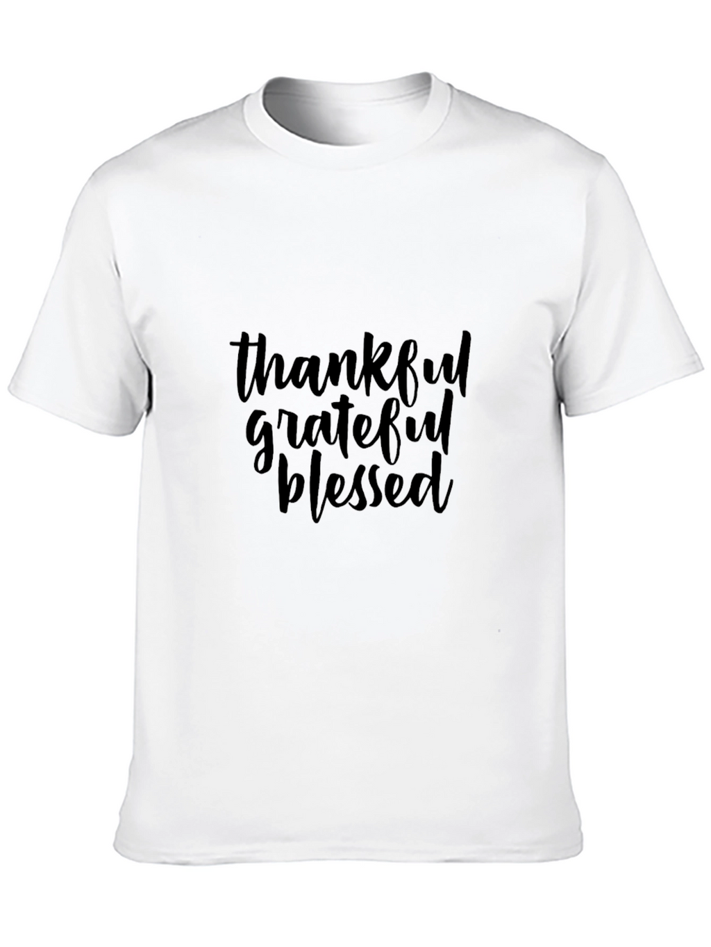 Thankful Grateful Blessed Black T-Shirt