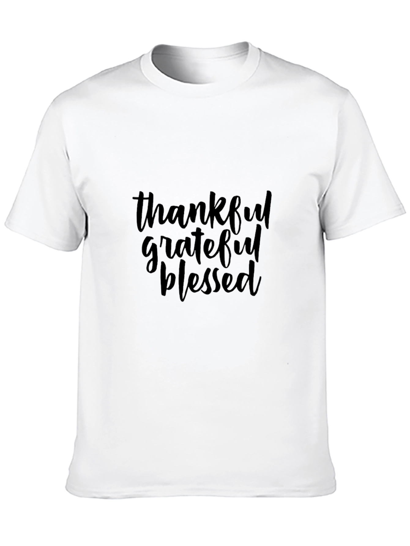 Thankful Grateful Blessed Black T-Shirt