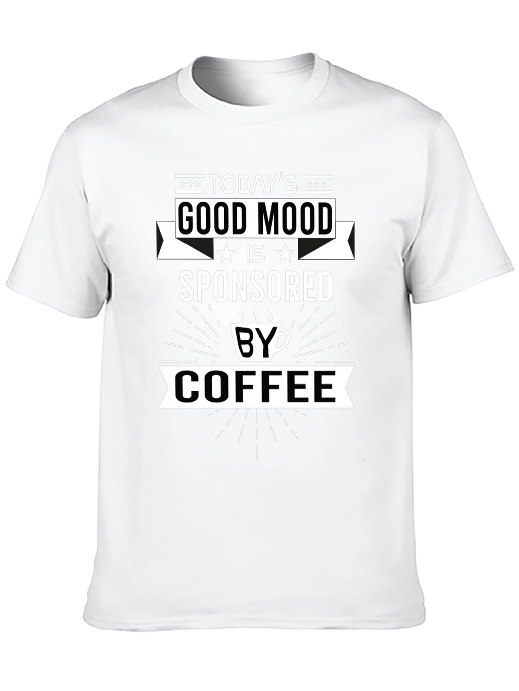 Good Mood Sponsored by Coffee Graphic T-Shirt