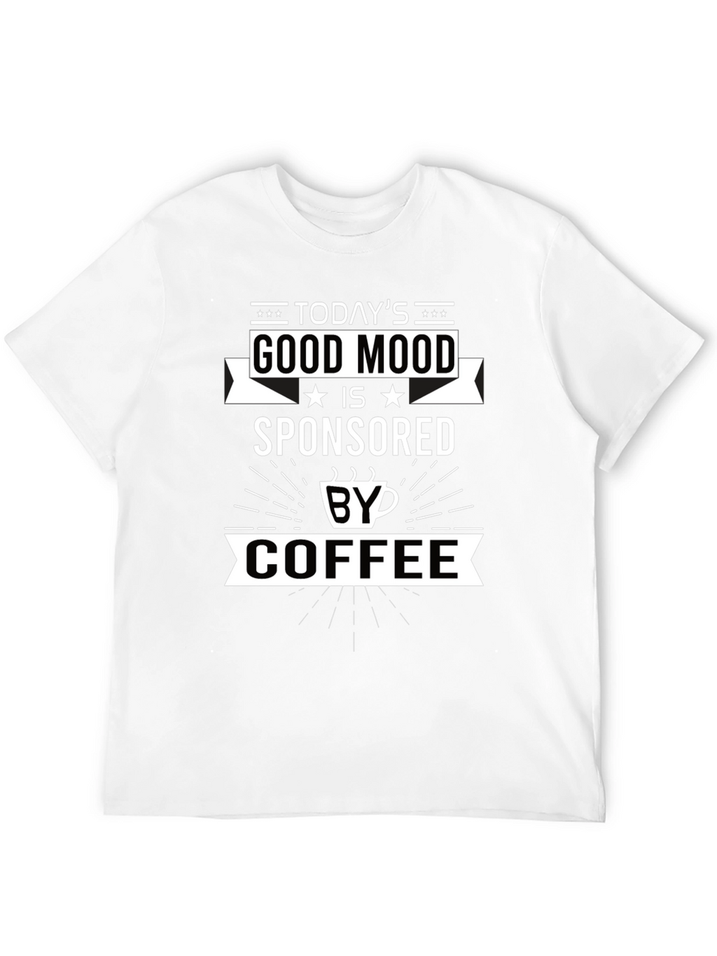 Good Mood Sponsored by Coffee Graphic T-Shirt