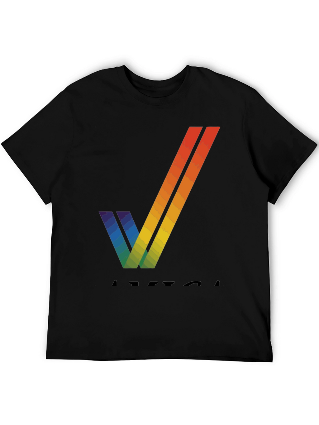 Rainbow V T-Shirt - Stylish Graphic Tee