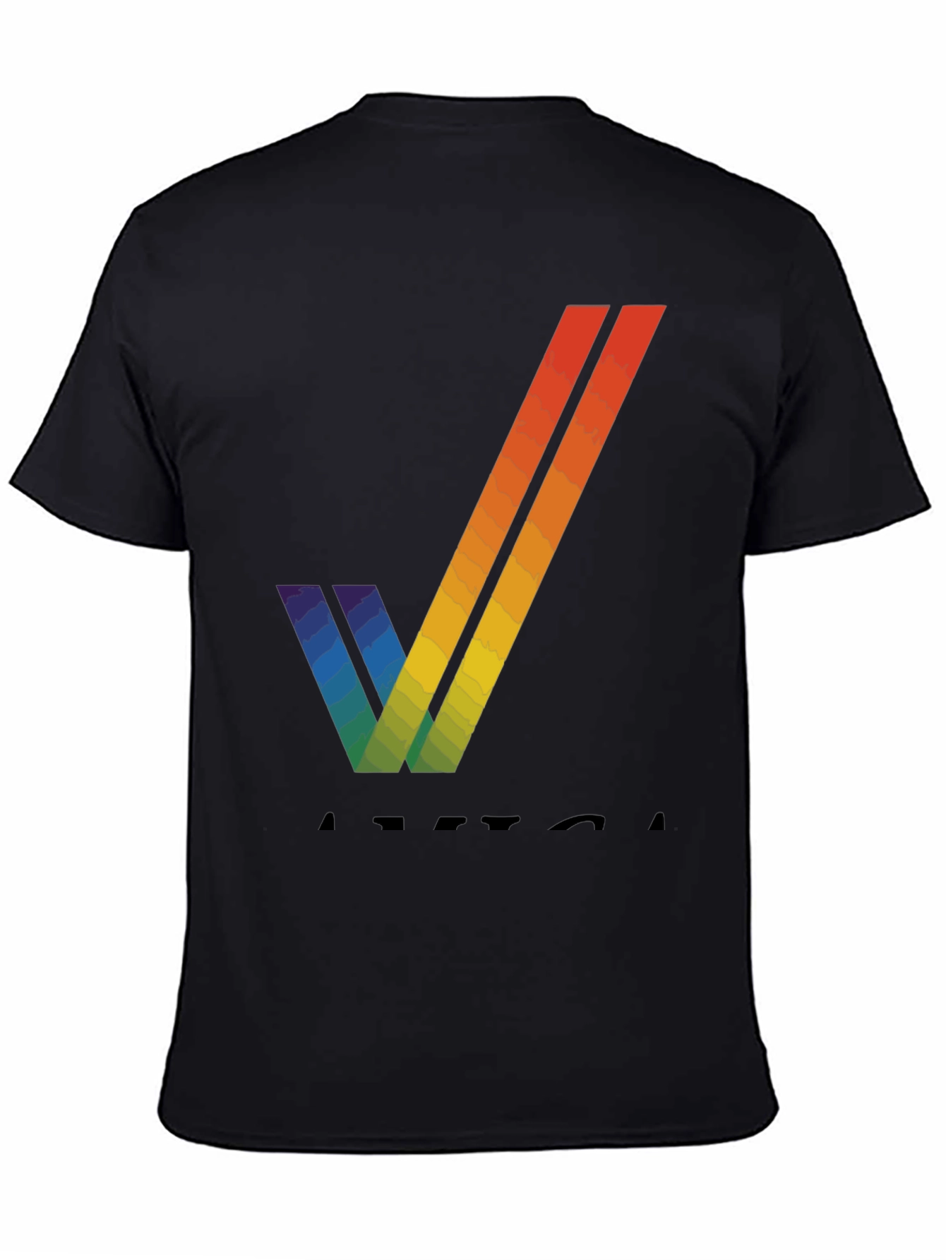 Rainbow V T-Shirt - Stylish Graphic Tee