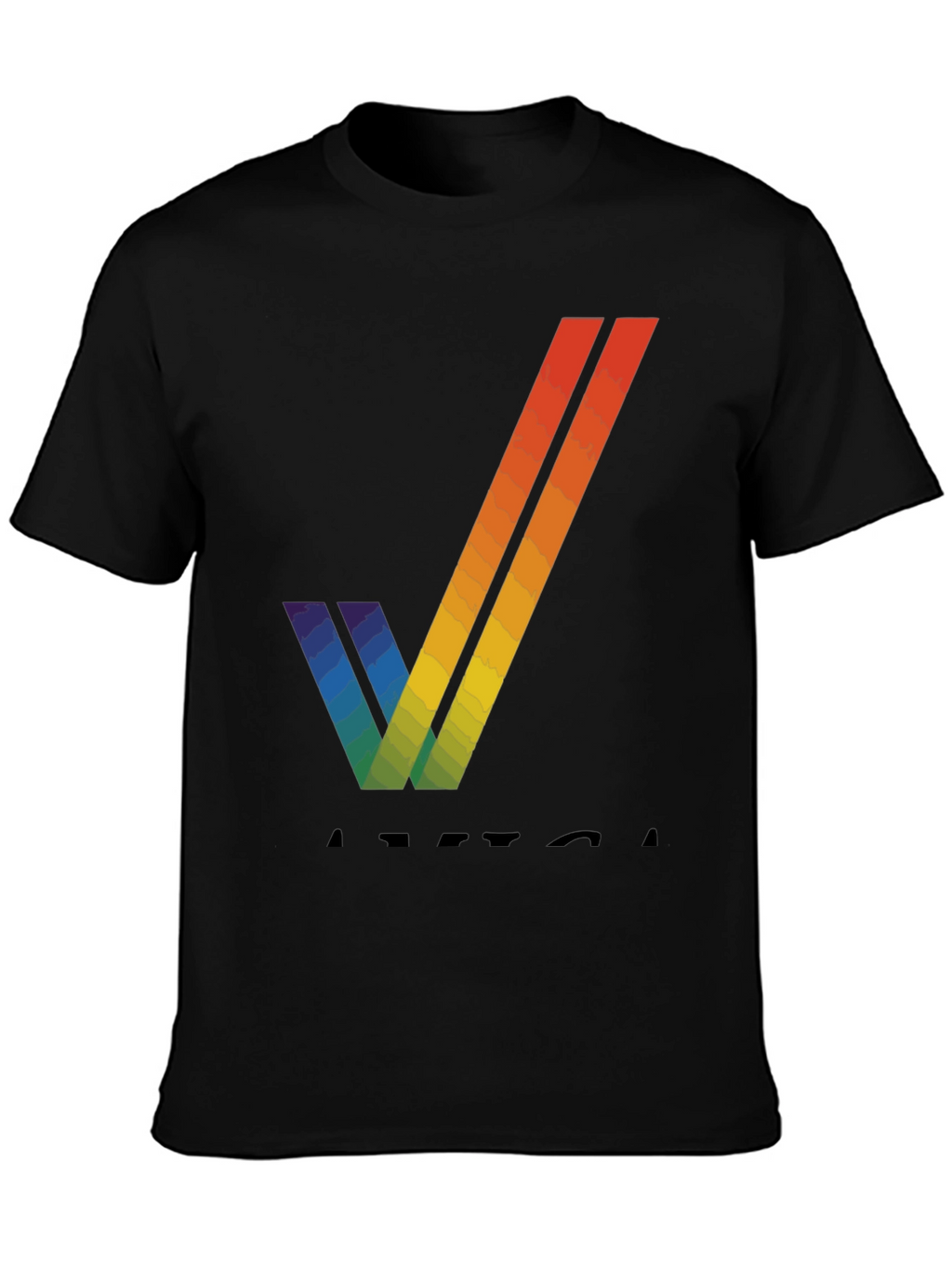 Rainbow V T-Shirt - Stylish Graphic Tee