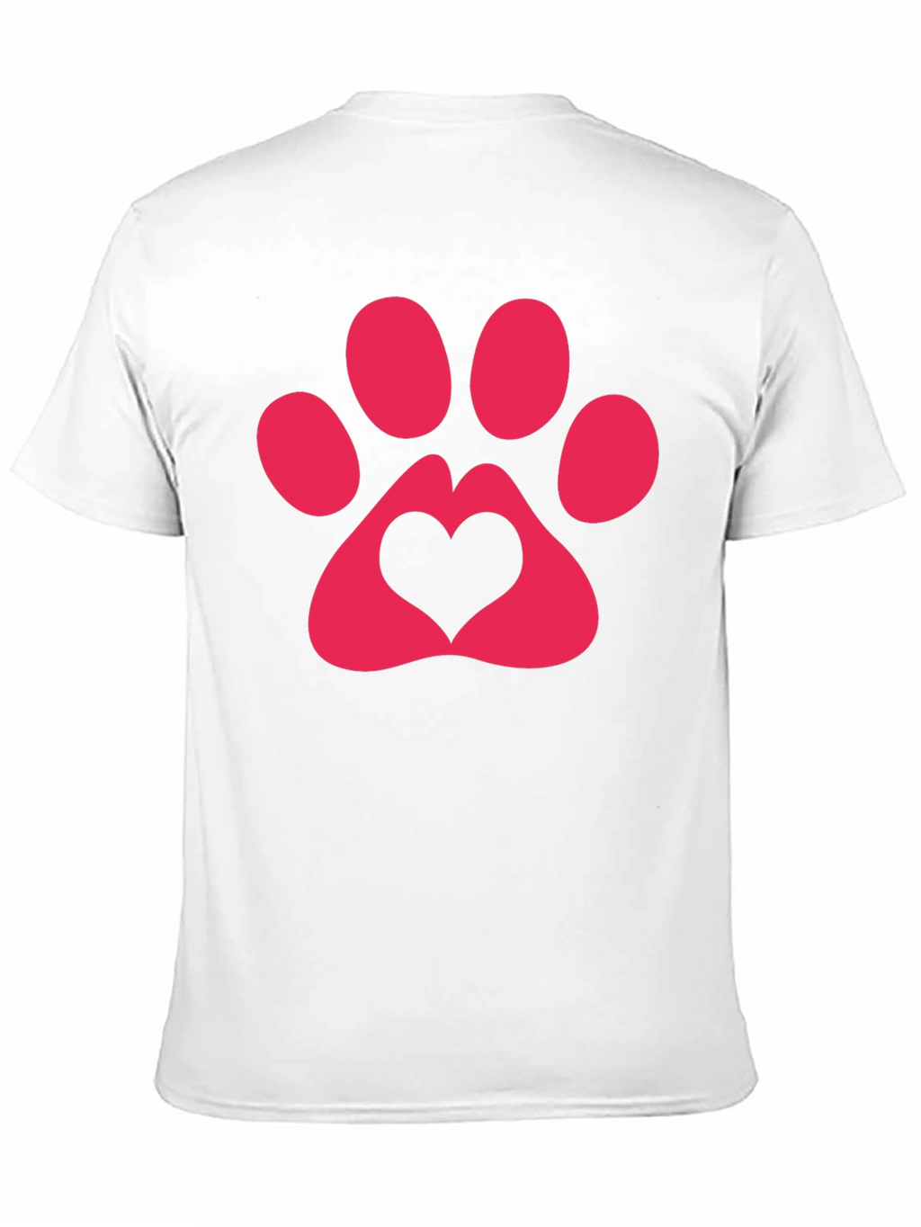 Heart Paw Print Graphic Tee - Black T-Shirt