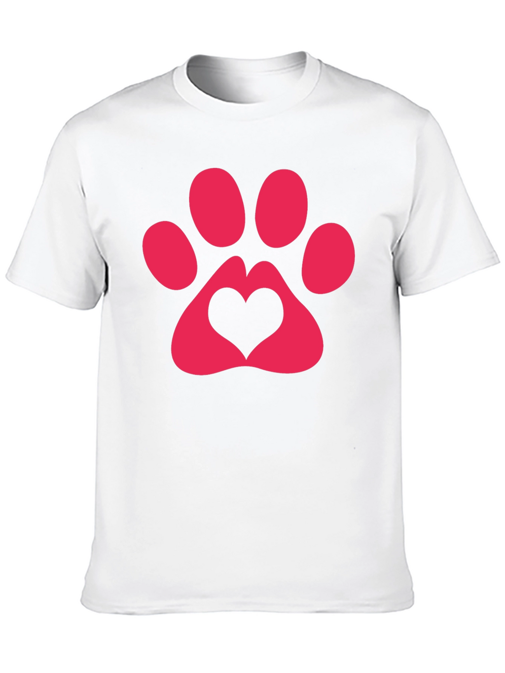 Heart Paw Print Graphic Tee - Black T-Shirt