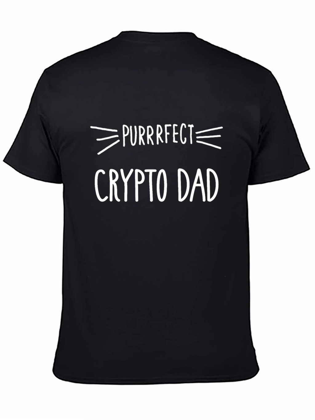 Purrrfect Crypto Dad Graphic T-Shirt - Black