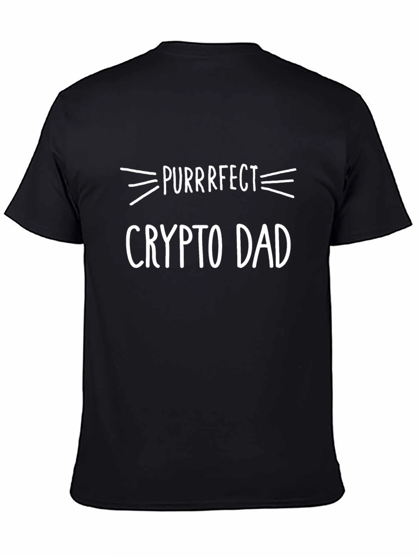 Purrrfect Crypto Dad Graphic T-Shirt - Black