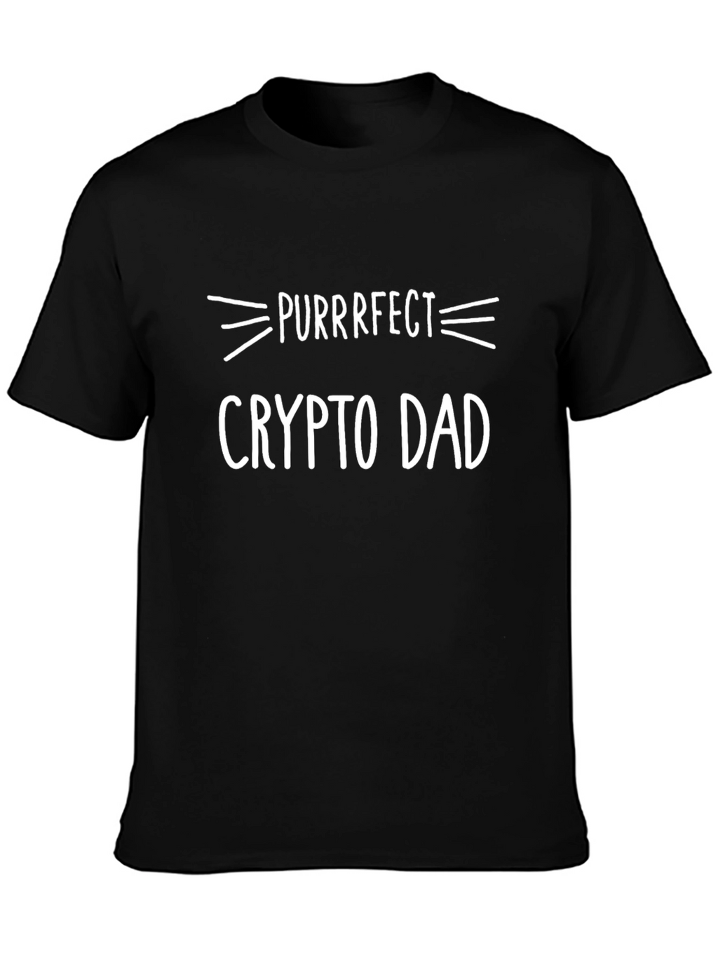 Purrrfect Crypto Dad Graphic T-Shirt - Black