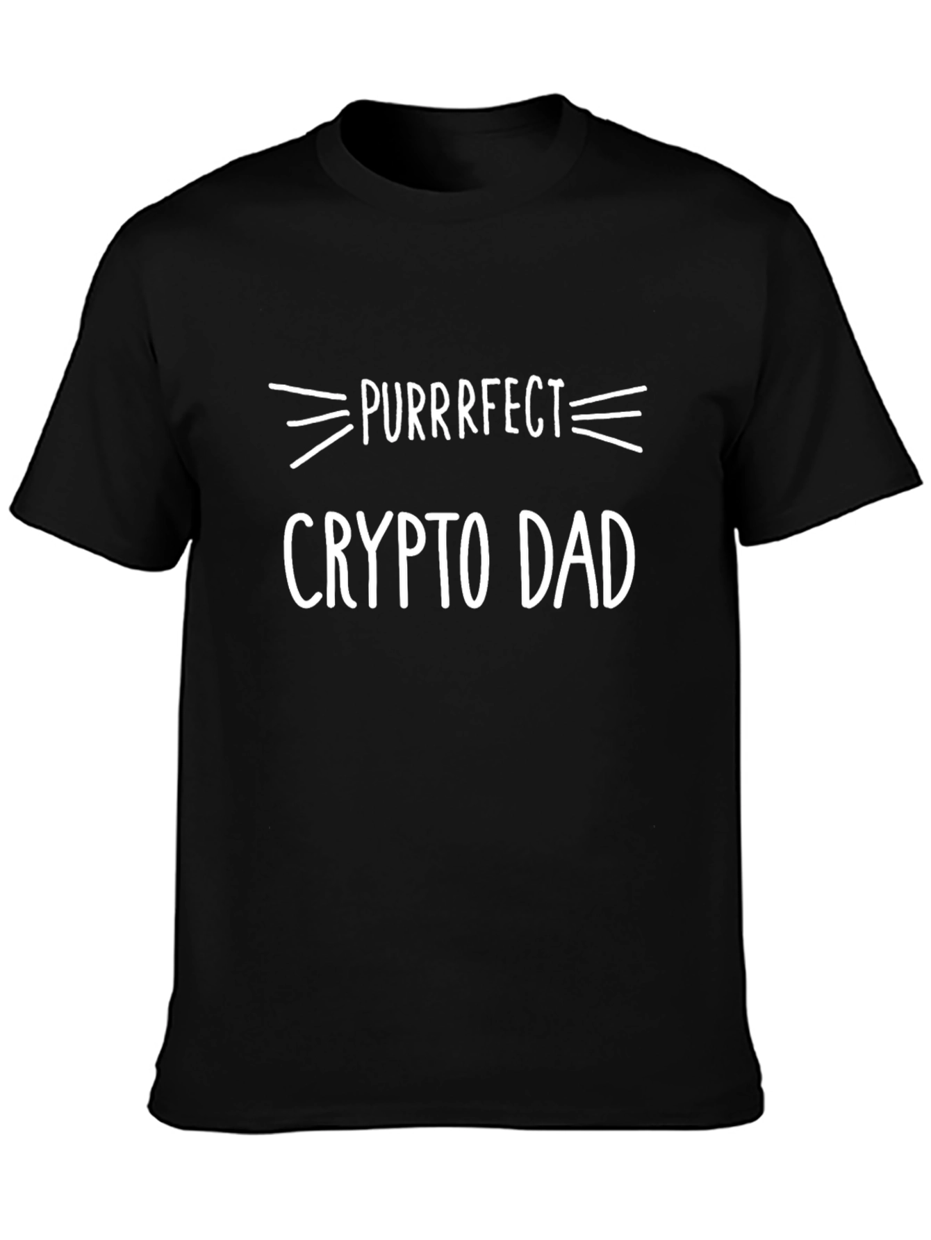 Purrrfect Crypto Dad Graphic T-Shirt - Black