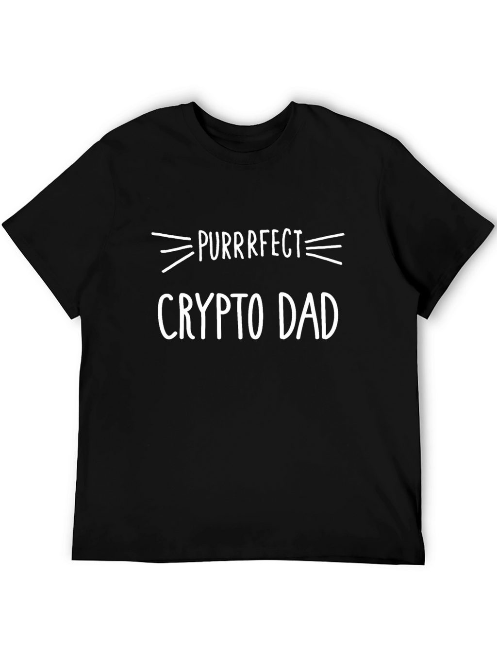 Purrrfect Crypto Dad Graphic T-Shirt - Black