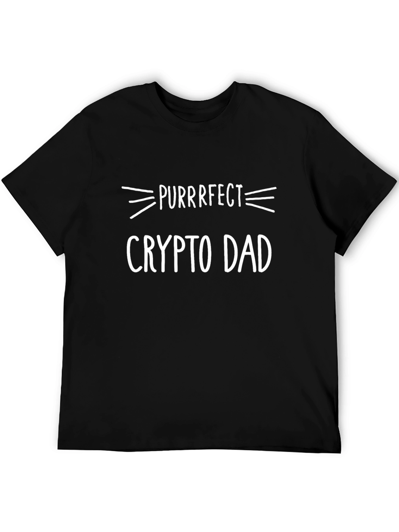 Purrrfect Crypto Dad Graphic T-Shirt - Black