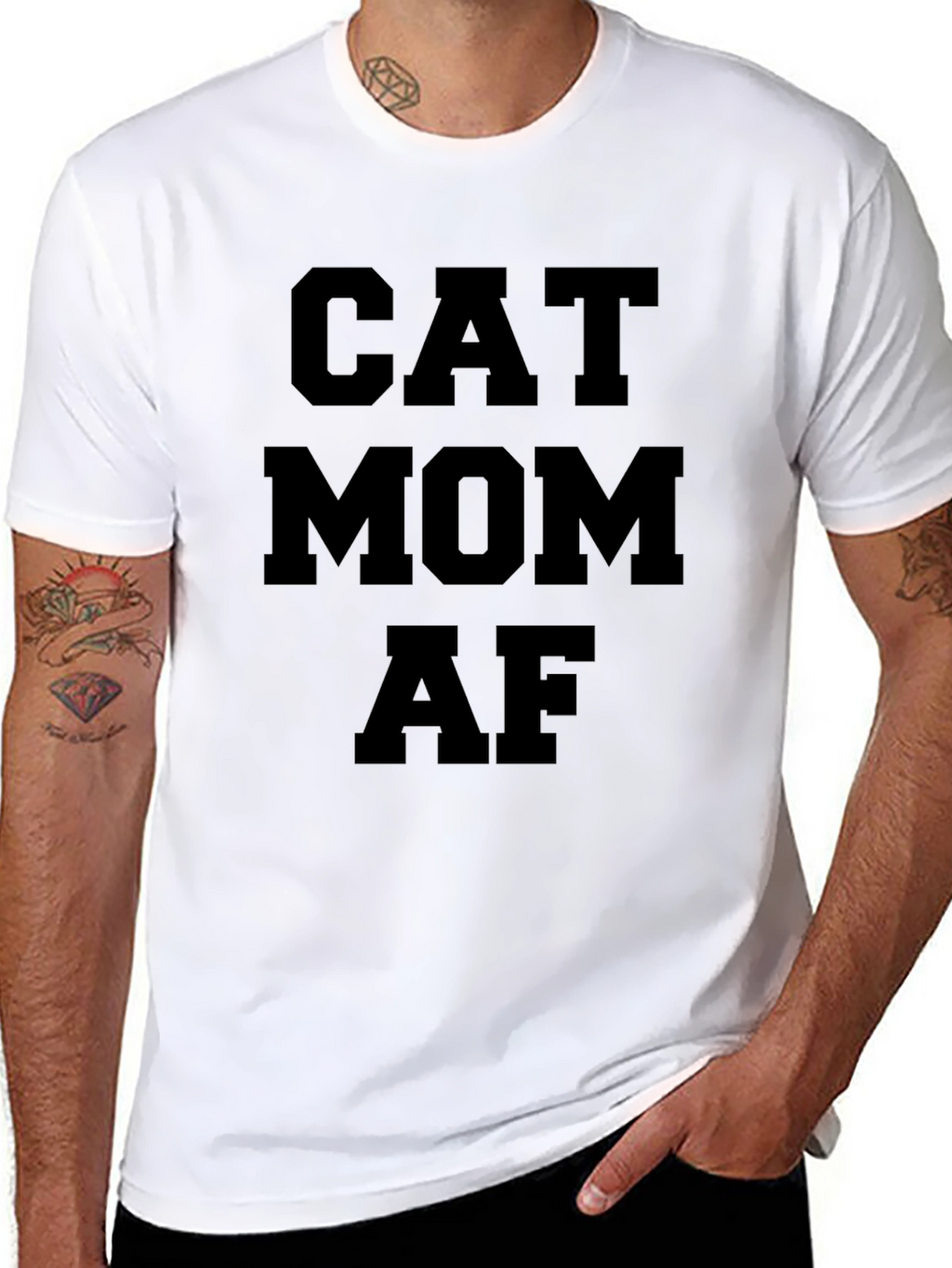 Cat Mom AF Graphic T-Shirt