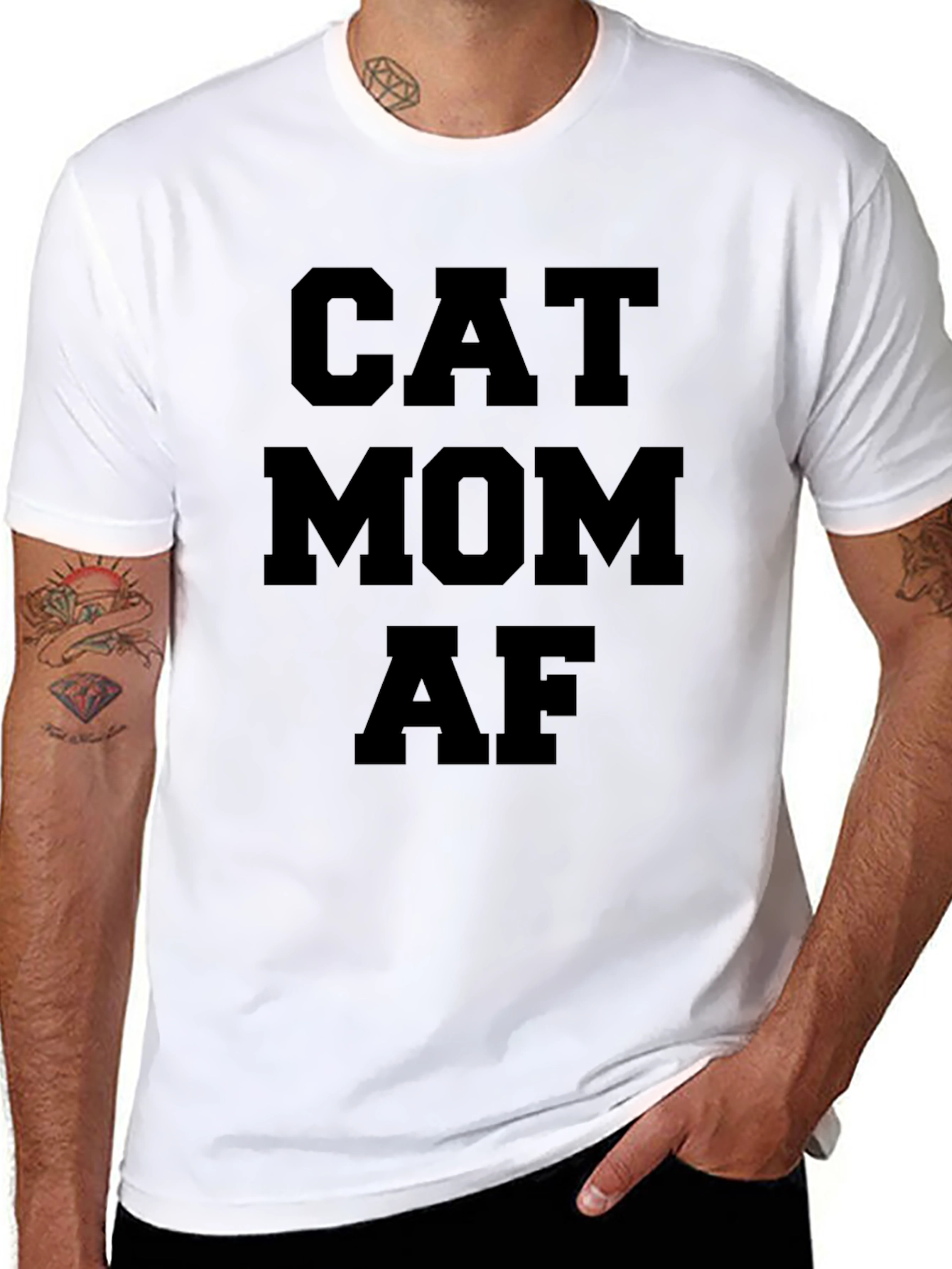 Cat Mom AF Graphic T-Shirt
