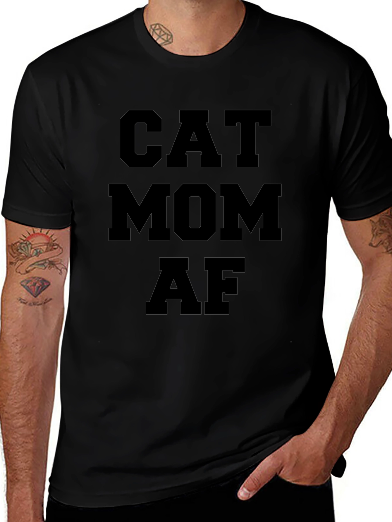 Cat Mom AF Graphic T-Shirt