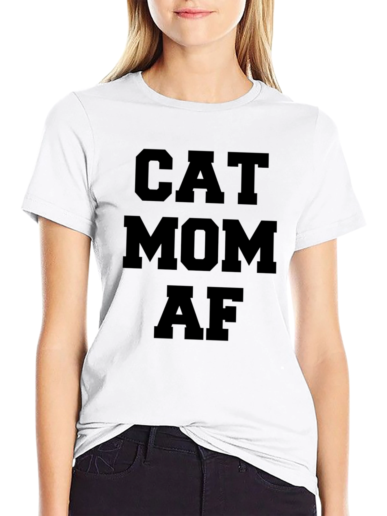 Cat Mom AF Graphic T-Shirt