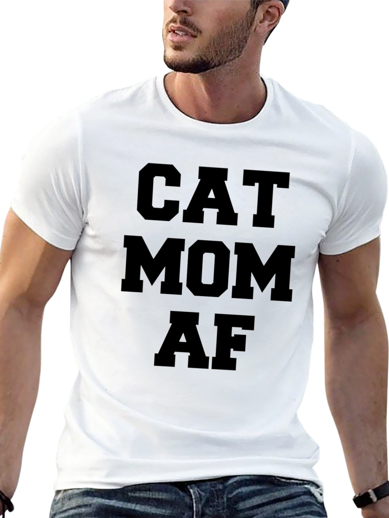 Cat Mom AF Graphic T-Shirt