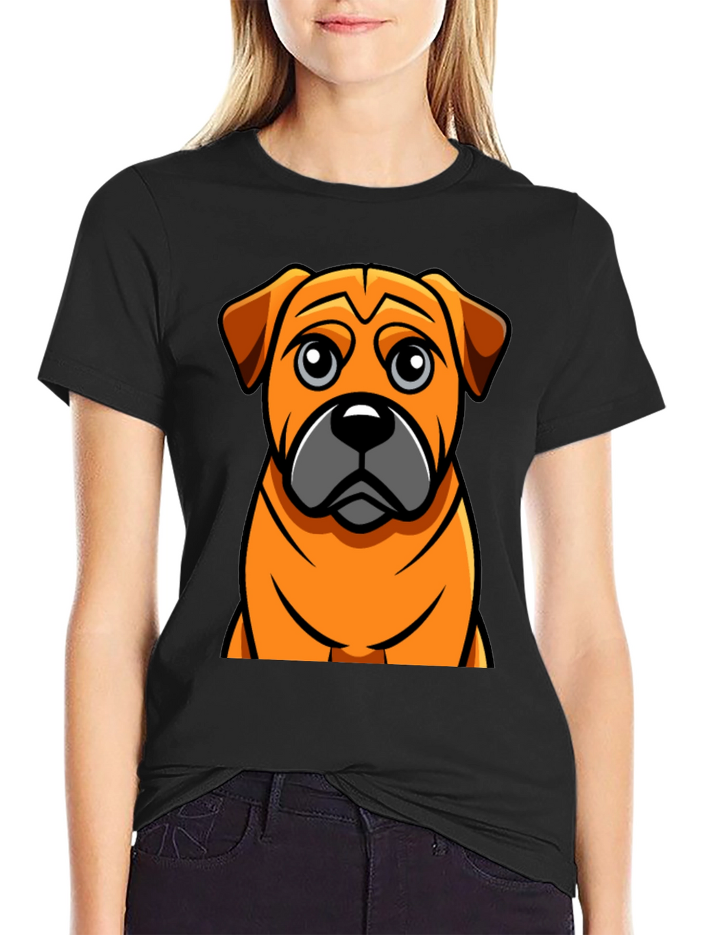 Dog Cartoon Graphic T-Shirt