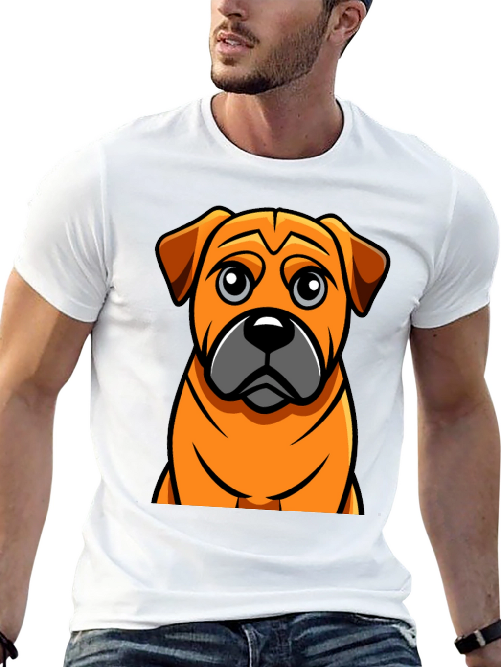 Dog Cartoon Graphic T-Shirt