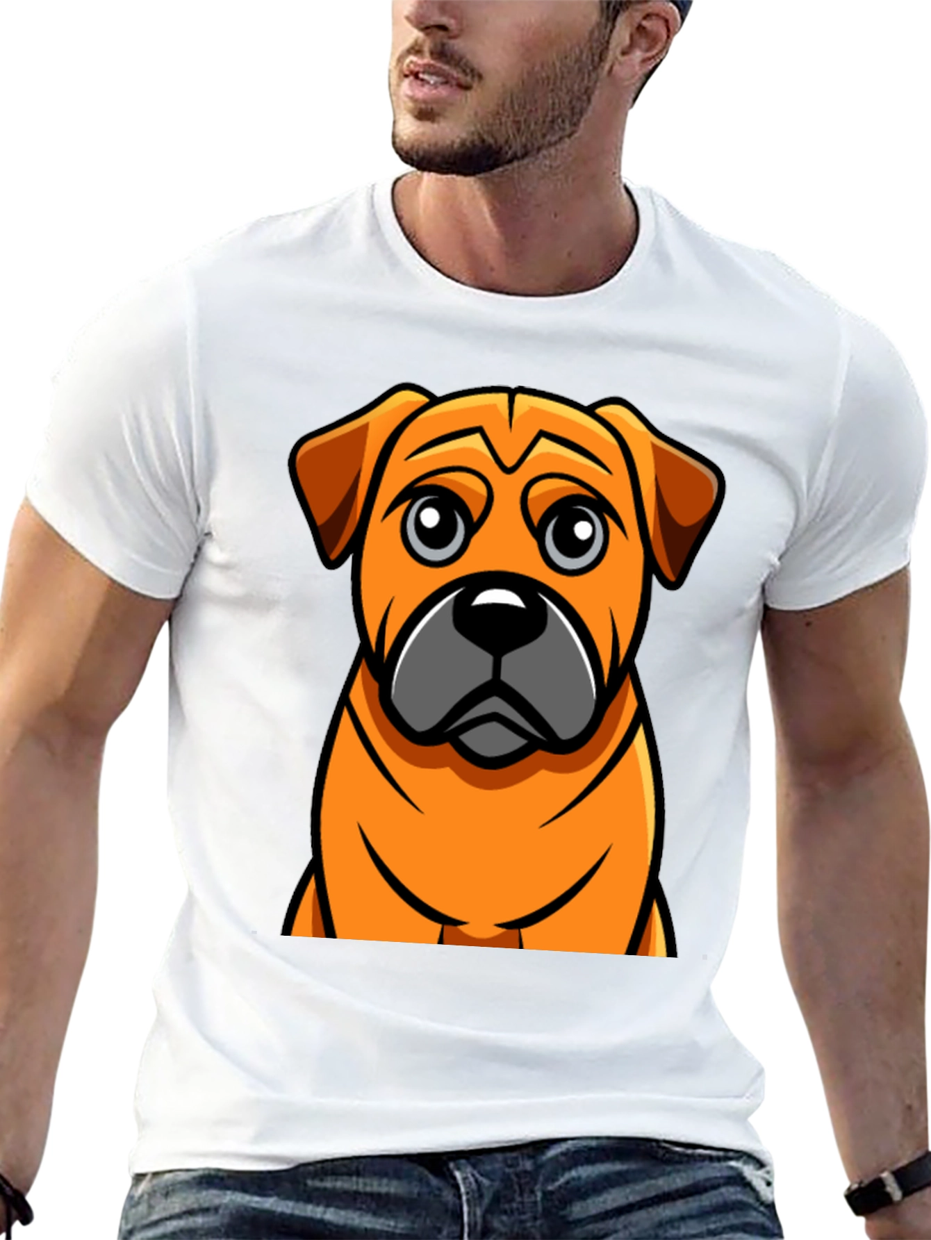 Dog Cartoon Graphic T-Shirt