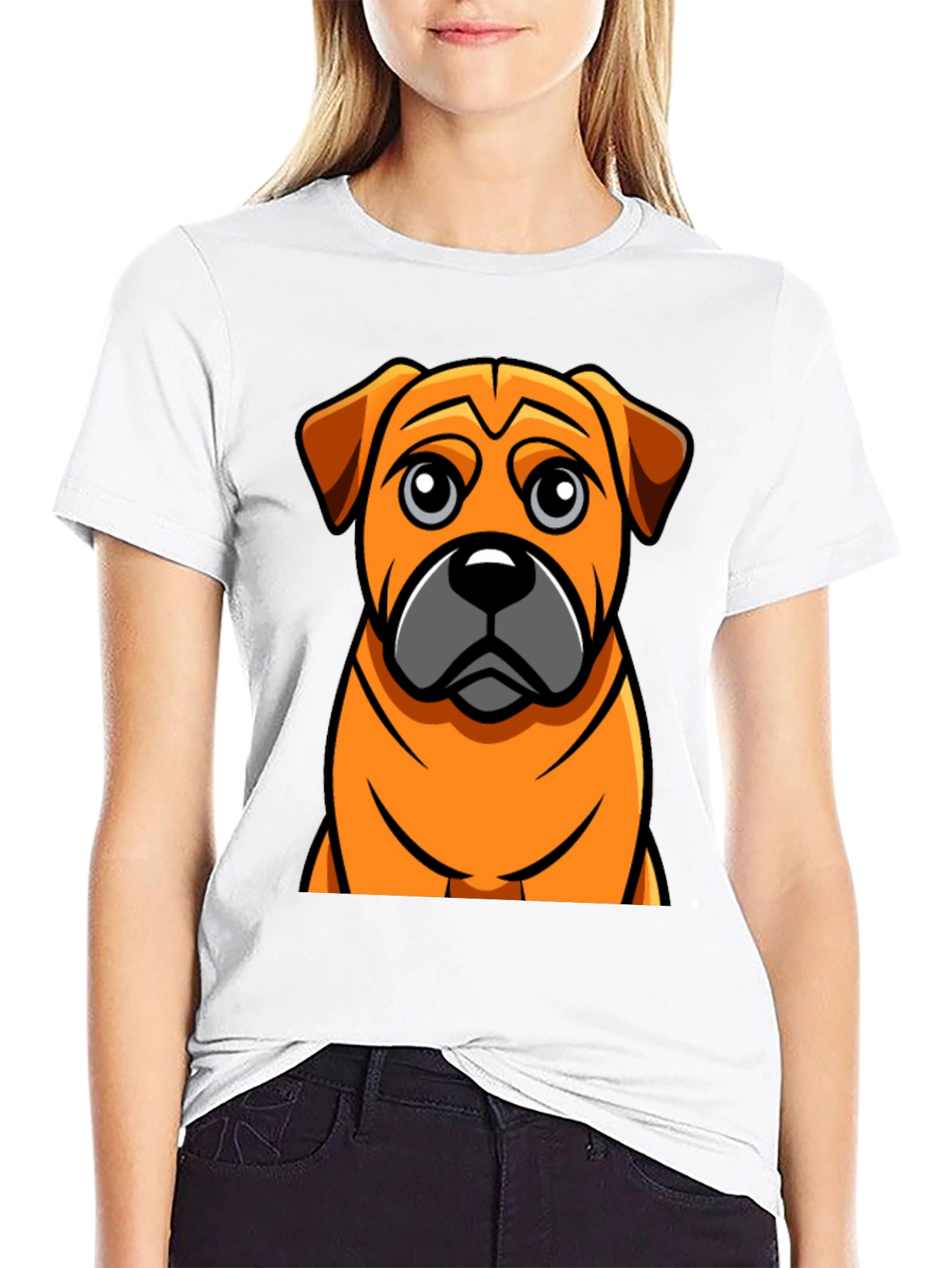 Dog Cartoon Graphic T-Shirt