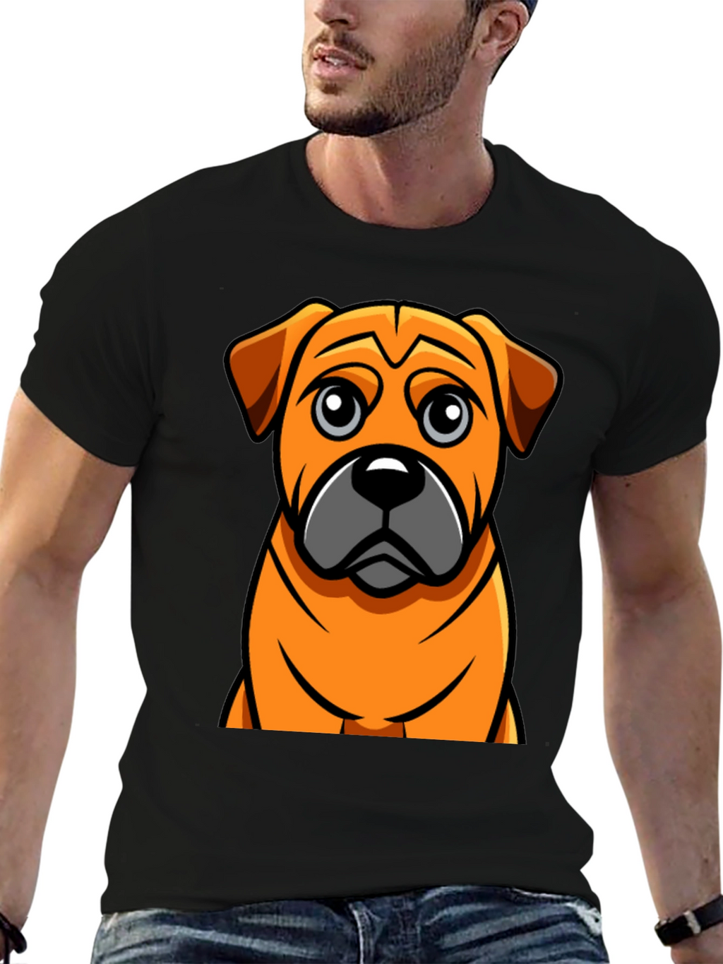 Dog Cartoon Graphic T-Shirt