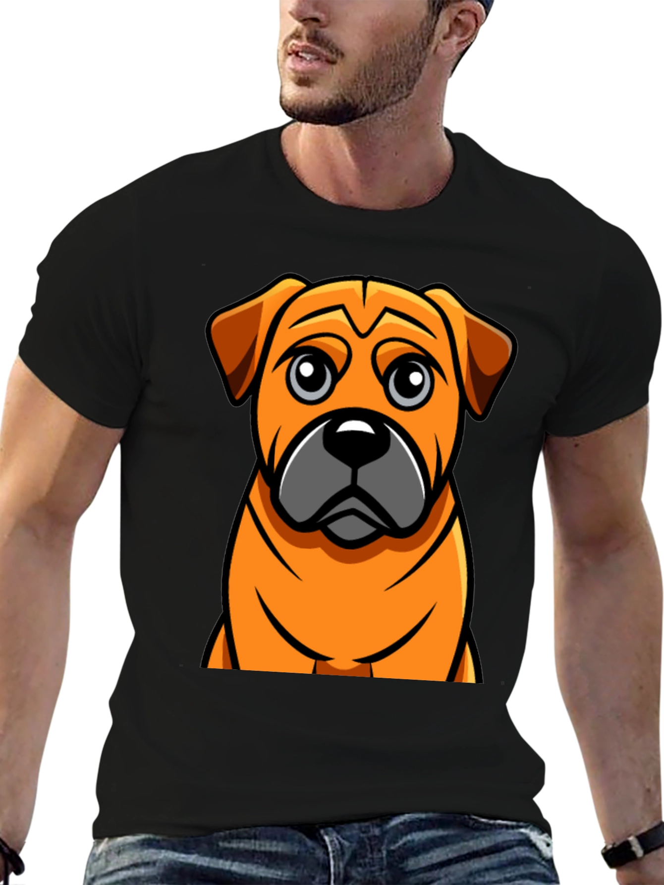 Dog Cartoon Graphic T-Shirt