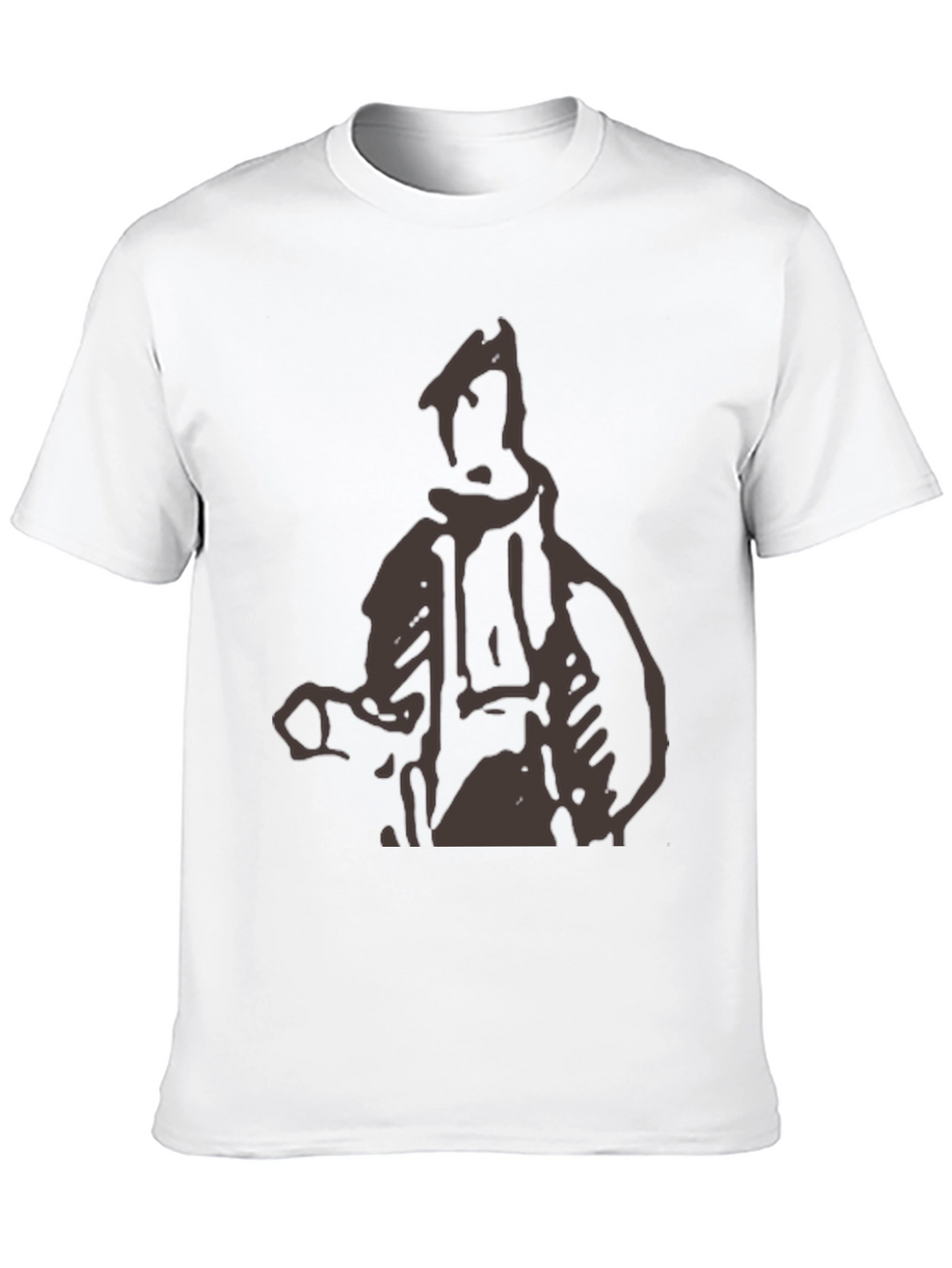 Abstract Figure Graphic Print Black T-Shirt