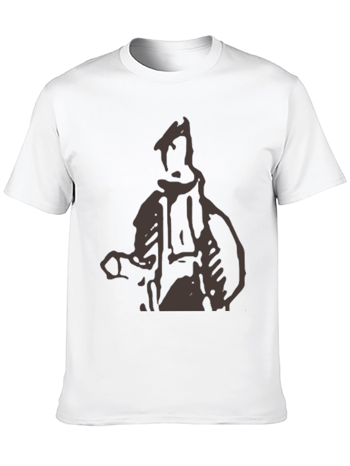 Abstract Figure Graphic Print Black T-Shirt