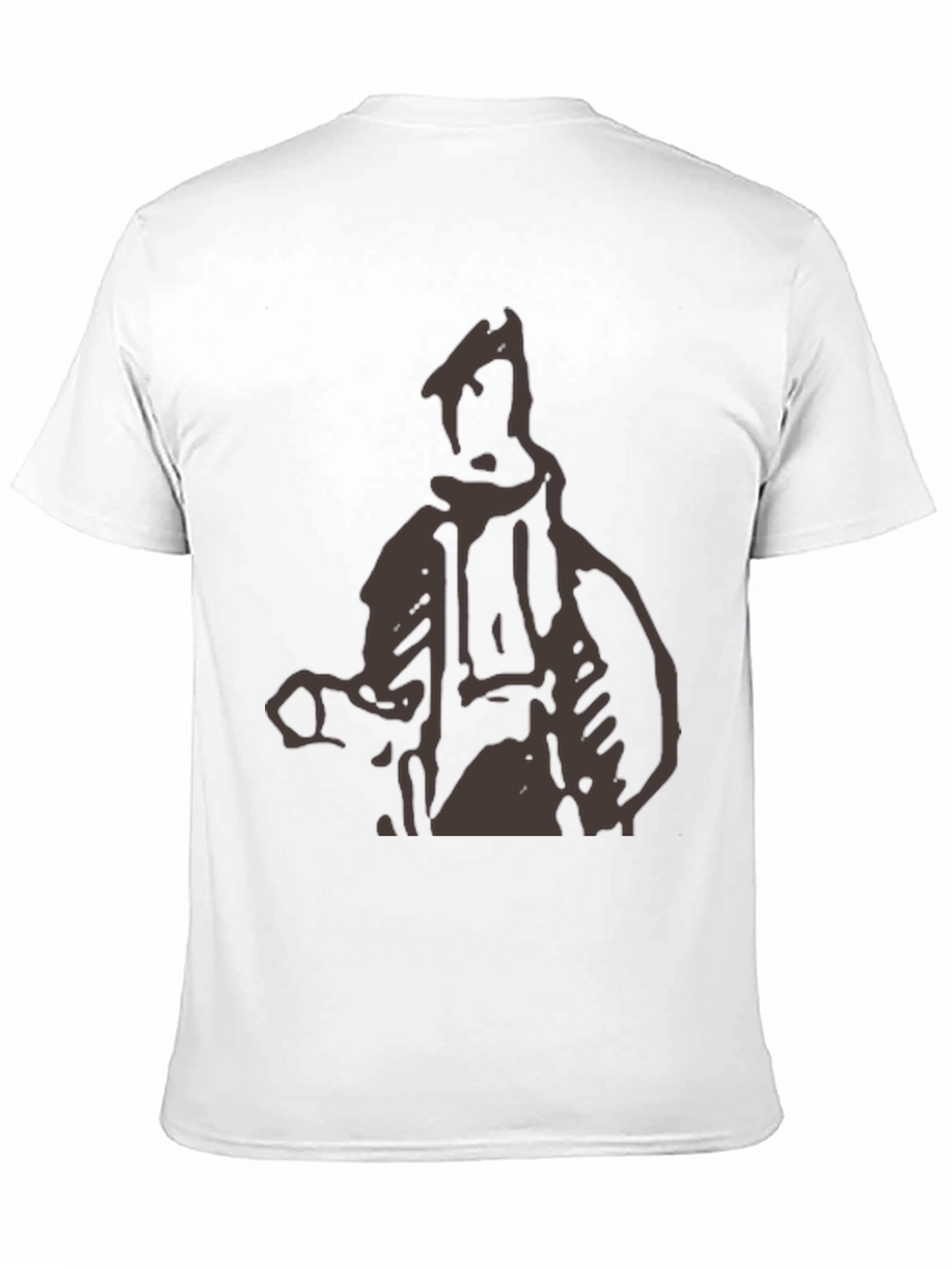Abstract Figure Graphic Print Black T-Shirt
