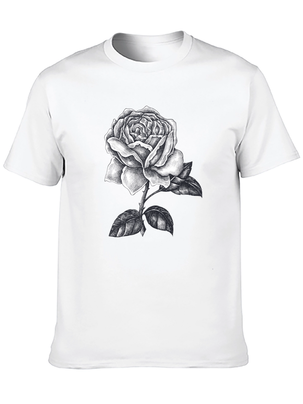 Black Rose Graphic Tee - Stylish Mens Casual Wear