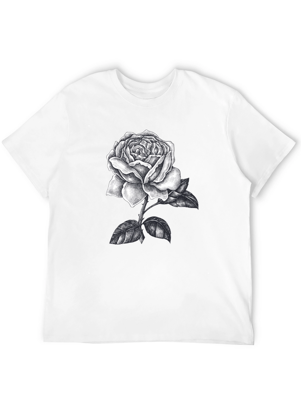 Black Rose Graphic Tee - Stylish Mens Casual Wear
