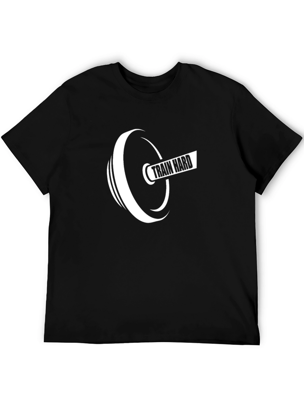 Train Hard T-Shirt - Black Gym Workout Tee