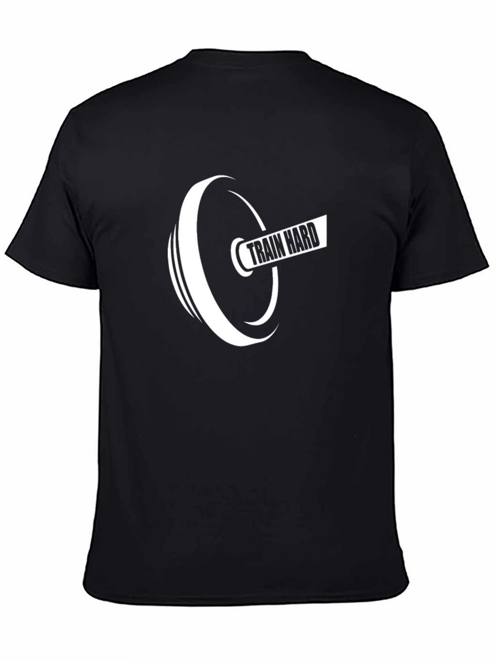 Train Hard T-Shirt - Black Gym Workout Tee