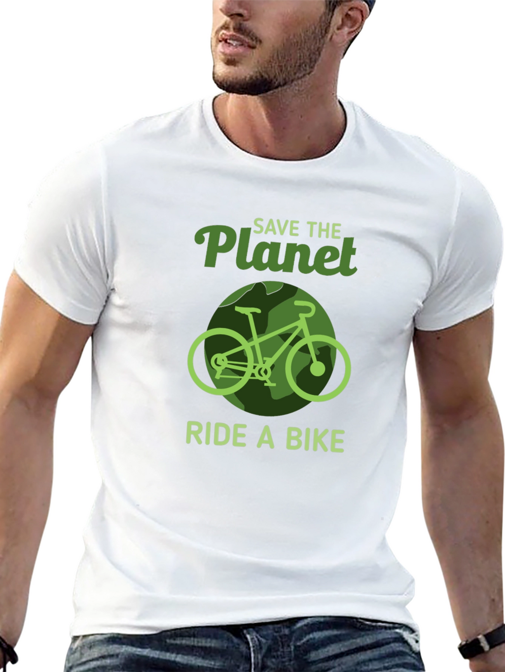 Save the Planet Ride a Bike Graphic Tee