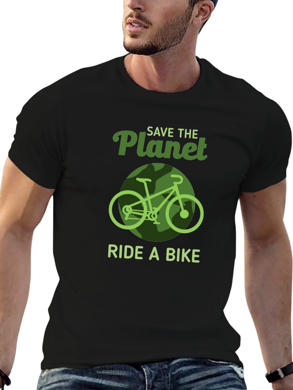Save the Planet Ride a Bike Graphic Tee