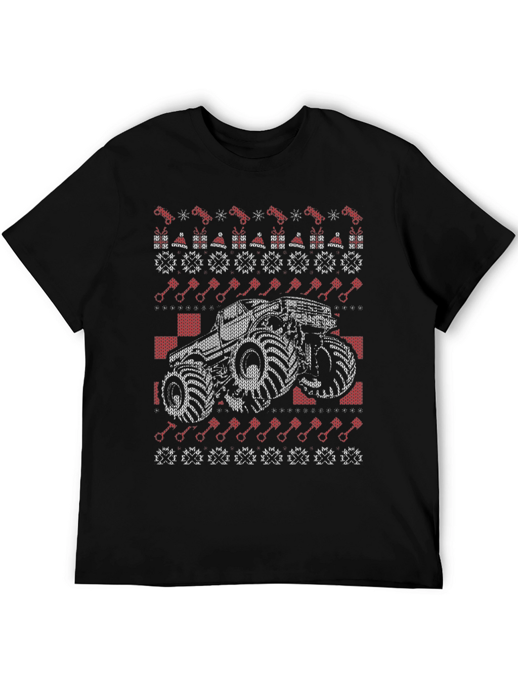 Monster Truck Ugly Christmas Sweater T-Shirt