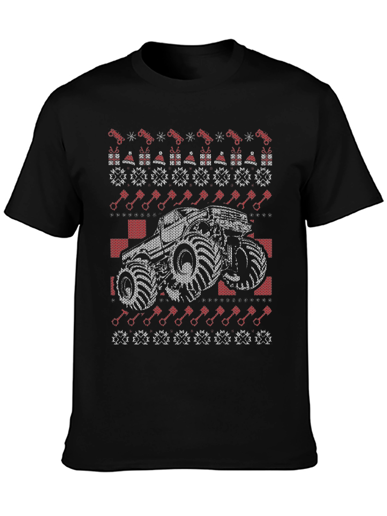 Monster Truck Ugly Christmas Sweater T-Shirt
