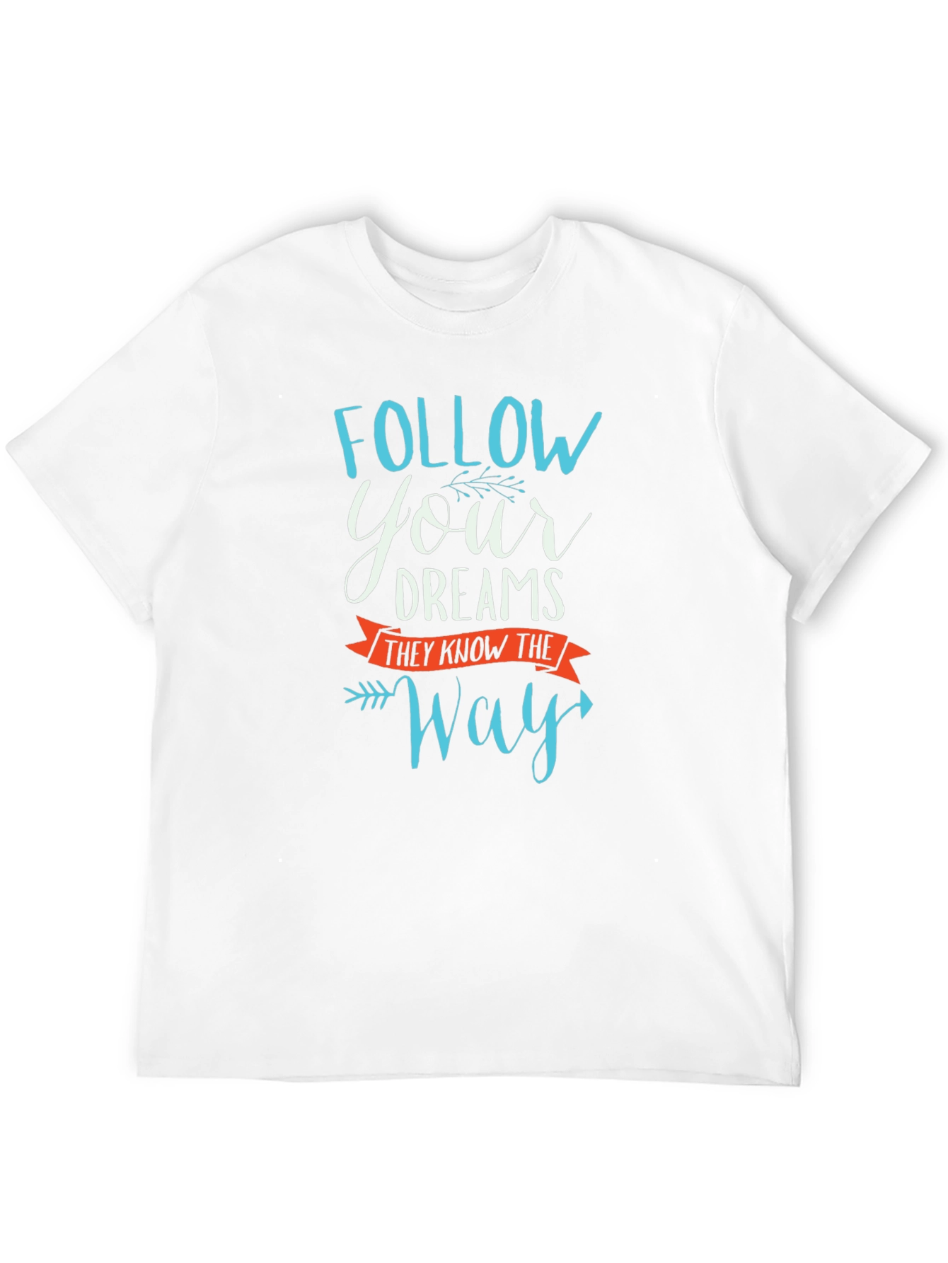 Follow Your Dreams Graphic Tee - Motivational Black T-Shirt